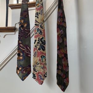 3 men’s ties, Bill Blass, Cezani, and geoffrey.